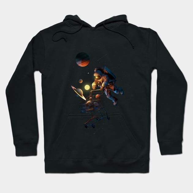 Space Cart Hoodie by nicebleed